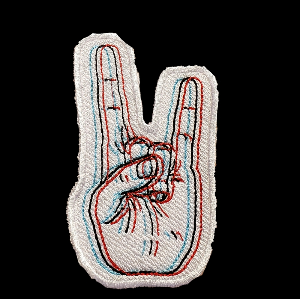 Stereoscopic Horns Embroidered Patch